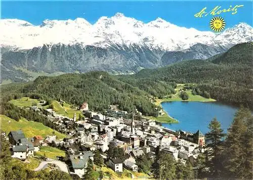 Ansichtskarte Schweiz - St. Moritz / Ortsansicht (2194)