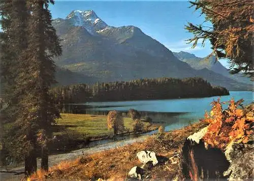 Ansichtskarte Schweiz - Silsersee mit Piz della Margna (Oberengadin) (2195)