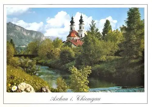 Ansichtskarte Deutschland - Aschau im Chiemgau / Katholische Pfarrkirche (2488)