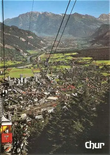 Ansichtskarte Schweiz - Chur gegen das Churer-Rheintal (2522)