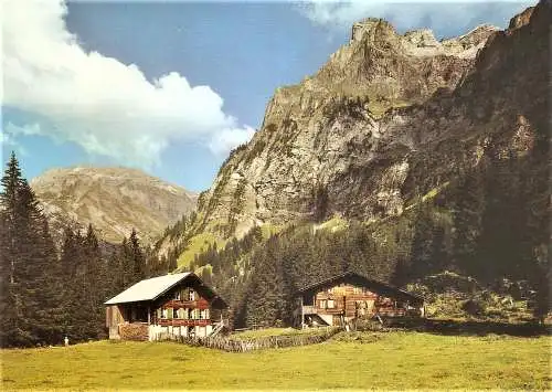 Ansichtskarte Schweiz - Lenk / Berner Oberland - Restaurant Räzlialp, Ammertenhorn (2544)