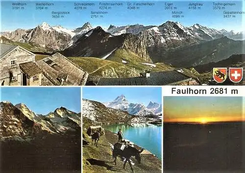 Ansichtskarte Schweiz - Faulhorn 2681 m im Berner Oberland (2552)