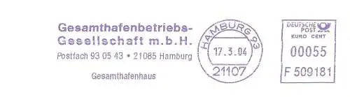 Freistempel F509181 Hamburg - Gesamthafenbetriebs-Gesellschaft m.b.H. - Gesamthafenhaus (#2104)