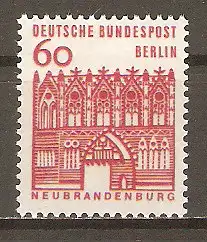 Briefmarke Berlin Mi.Nr. 247 ** 60 Pf. Kleine Bauwerke 1964 / Treptower Tor in Neubrandenburg #