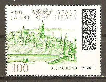 Briefmarke BRD Mi.Nr. 3823 ** 800 Jahre Stadt Siegen 2024 / Stadtansicht von Siegen #2024120