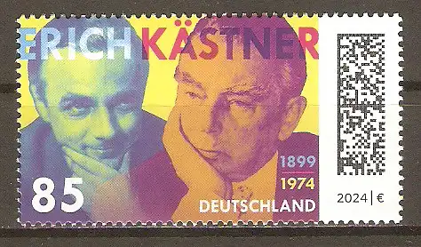 Briefmarke BRD Mi.Nr. 3814 ** 125. Geburtstag von Erich Kästner 2024 / Schriftsteller #2024123