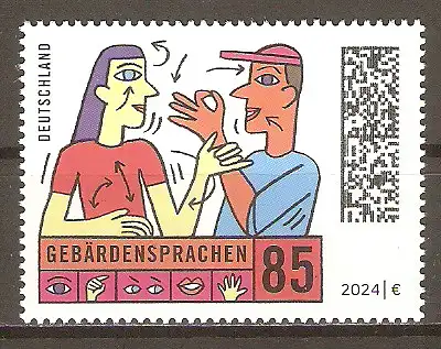 Briefmarke BRD Mi.Nr. 3819 ** Gebärdensprachen 2024 #2024124