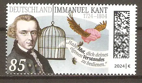 Briefmarke BRD Mi.Nr. 3824 ** 300. Geburtstag von Immanuel Kant 2024 / Philosoph #2024125