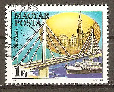 Briefmarke Ungarn Mi.Nr. 3733 A o Donaubrücken 1985 / Novi Sad #2024130