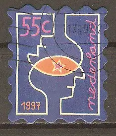 Briefmarke Niederlande Mi.Nr. 1636 o Dezembermarken 1997 / Sich überschneidende Köpfe & Stern #2024149