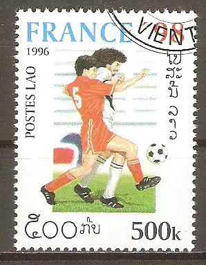 Briefmarke Laos Mi.Nr. 1520 o Fussball-Weltmeisterschaft Frankreich 1998 / Spielszenen #2024178