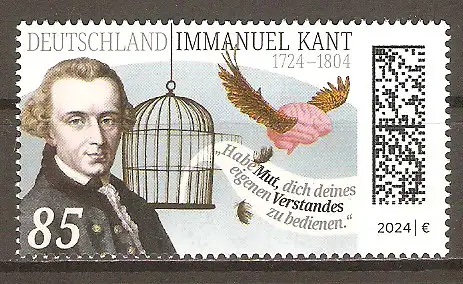 Briefmarke BRD Mi.Nr. 3824 ** 300. Geburtstag von Immanuel Kant 2024 / Philosoph #2024200