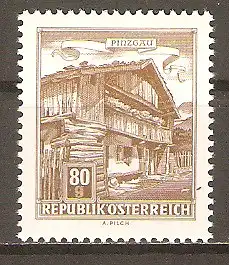 Briefmarke Österreich Mi.Nr. 1115 ** Bauwerke 1962 / Pinzgauer Bauernhaus #