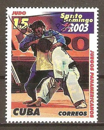 Briefmarke Cuba Mi.Nr. 4527 o Panamerikanische Sportspiele Santo Domingo 2003 / Judo #2024209
