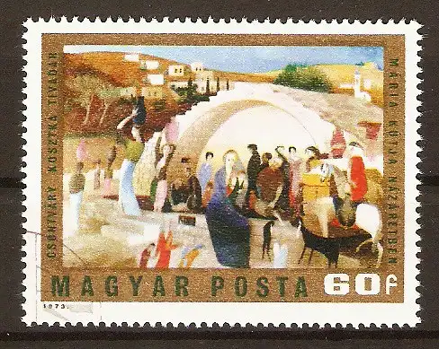 Briefmarke Ungarn Mi.Nr. 2879 A o Gemälde von Tivadar Kosztka Csontváry 1973 / "Marienbrunnen in Nazareth" #2024218