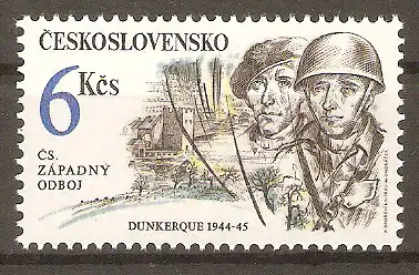 Briefmarke Tschechoslowakei Mi.Nr. 3119 ** Ereignisse des Zweiten Weltkrieges 1992 / Kampf um Dünkirchen #2024224