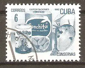 Briefmarke Cuba Mi.Nr. 2635 o Exportgüter 1982 / Konserven (Mango) #