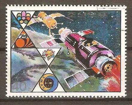 Briefmarke Korea-Nord Mi.Nr. 1528 x o Jahrestage und Ereignisse 1976 / Sojus-Raumschiffe #2024264