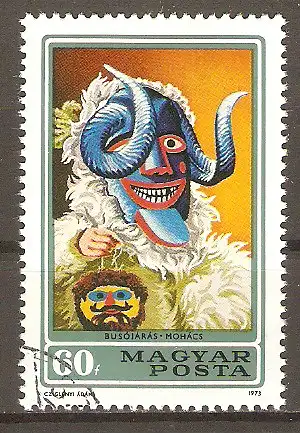 Briefmarke Ungarn Mi.Nr. 2839 A o Buscho-Treiben in der Stadt Mohács 1973 / Buscho-Maske #2024267