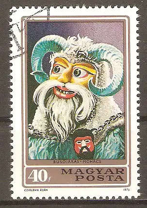 Briefmarke Ungarn Mi.Nr. 2838 A o Buscho-Treiben in der Stadt Mohács 1973 / Buscho-Maske #2024268
