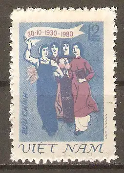 Briefmarke Vietnam Mi.Nr. 1136 o 50 Jahre Vietnamesische Frauenunion 1980 / Frauen #2024275