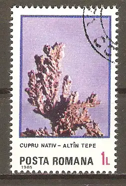 Briefmarke Rumänien Mi.Nr. 4203 o Mineralien 1985 / Kupfer aus Altîn Tepe #2024297