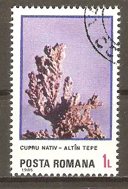 Briefmarke Rumänien Mi.Nr. 4203 o Mineralien 1985 / Kupfer aus Altîn Tepe #