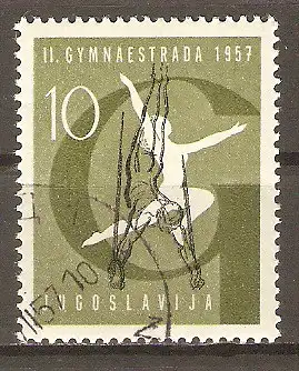 Briefmarke Jugoslawien Mi.Nr. 823 o 2. Weltgymnastikspiele 1957 / Gymnastische Disziplinen #2024304