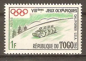 Briefmarke Togo Mi.Nr. 278 ** Olympische Winterspiele Squaw Valley 1960 / Viererbob #2024310