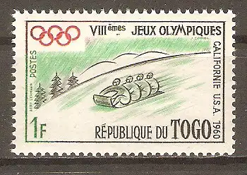 Briefmarke Togo Mi.Nr. 278 ** Olympische Winterspiele Squaw Valley 1960 / Viererbob #