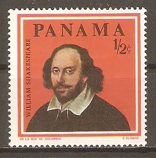 Briefmarke Panama Mi.Nr. 868 ** Persönlichkeiten 1966 / William Shakespeare (englischer Bühnendichter) #