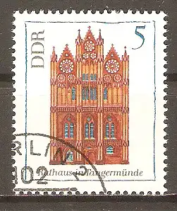 Briefmarke DDR Mi.Nr. 1434 o Bedeutende Bauwerke 1969 / Rathaus Tangermünde #2024364