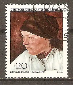 Briefmarke DDR Mi.Nr. 1395 o Staatliche Kunstsammlungen Dresden 1968 / "Kopfbild eines Bergbauernmädchens" von Wilhelm Leibl #