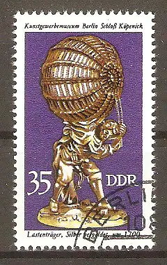 Briefmarke DDR Mi.Nr. 2174 o Historisches Kunsthandwerk 1976 / Lastenträger #