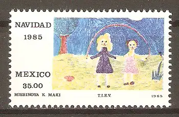 Briefmarke Mexiko Mi.Nr. 1959 ** Weihnachten 1985 / Kindergemälde  #2024403
