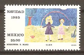 Briefmarke Mexiko Mi.Nr. 1959 ** Weihnachten 1985 / Kindergemälde  #