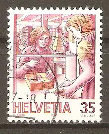 Briefmarke Schweiz Mi.Nr. 1324 ya o Postbeförderung 1986 / Postschalter #2024420