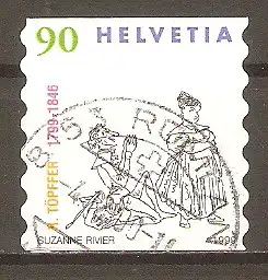 Briefmarke Schweiz Mi.Nr. 1676 o 200. Geburtstag von Rodolphe Töpffer 1999 / Bildergeschichte „Die Liebesabenteuer des Monsieur Vieux Bois“ #2024423