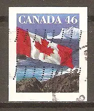 Briefmarke Canada Mi.Nr. 1735 o Flagge 1998 / Staatsflagge, Eisberg, Felsküste #