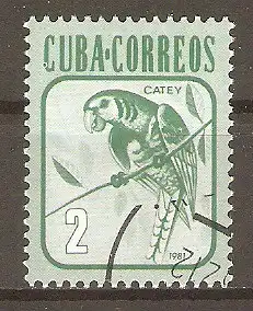 Briefmarke Cuba Mi.Nr. 2607 o Tiere 1981 / Kuba-Sittich (Aratinga euops) #2024450