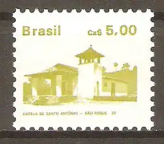 Briefmarke Brasilien Mi.Nr. 2198 A ** (gez. K 11¾:11) Bauwerke 1986 / Antonio-Kapelle in São Roque, São Paulo #2024455