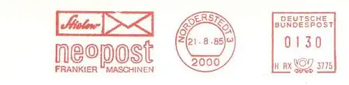 Freistempel HRX 3775 Norderstedt - Stielow neopost Frankiermaschinen (Abb. Briefumschlag) (#45)