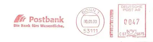 Freistempel C67 5075 Bonn - Postbank / Die Bank fürs Wesentliche. (#245)