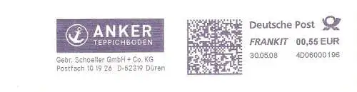 Freistempel 4D06000196 Düren - ANKER TEPPICHBODEN / Gebr. Schoeller GmbH + Co. KG (Abb. Anker) (#266)