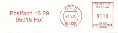 Freistempel C93 246I Hof - Postfach 1629 95015 Hof (#297)