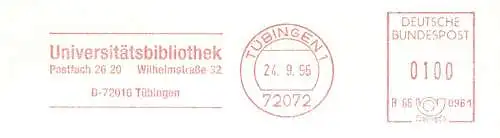 Freistempel B66 0961 Tübingen - Universitätsbibliothek Tübingen (#476)