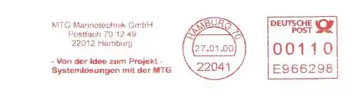 Freistempel E966298 Hamburg - MTG Marinetechnik GmbH (#672)