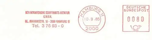 Freistempel Hamburg - NSA Norwegische Schiffahrts Agentur GmbH (#706)