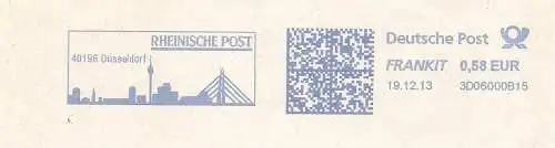 Freistempel 3D06000B15 Düsseldorf - RHEINISCHE POST (Abb. Stadtsilhouette) (#810)