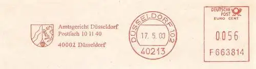 Freistempel F663814 Düsseldorf - Amtsgericht Düsseldorf (Abb. Wappen) (#821)